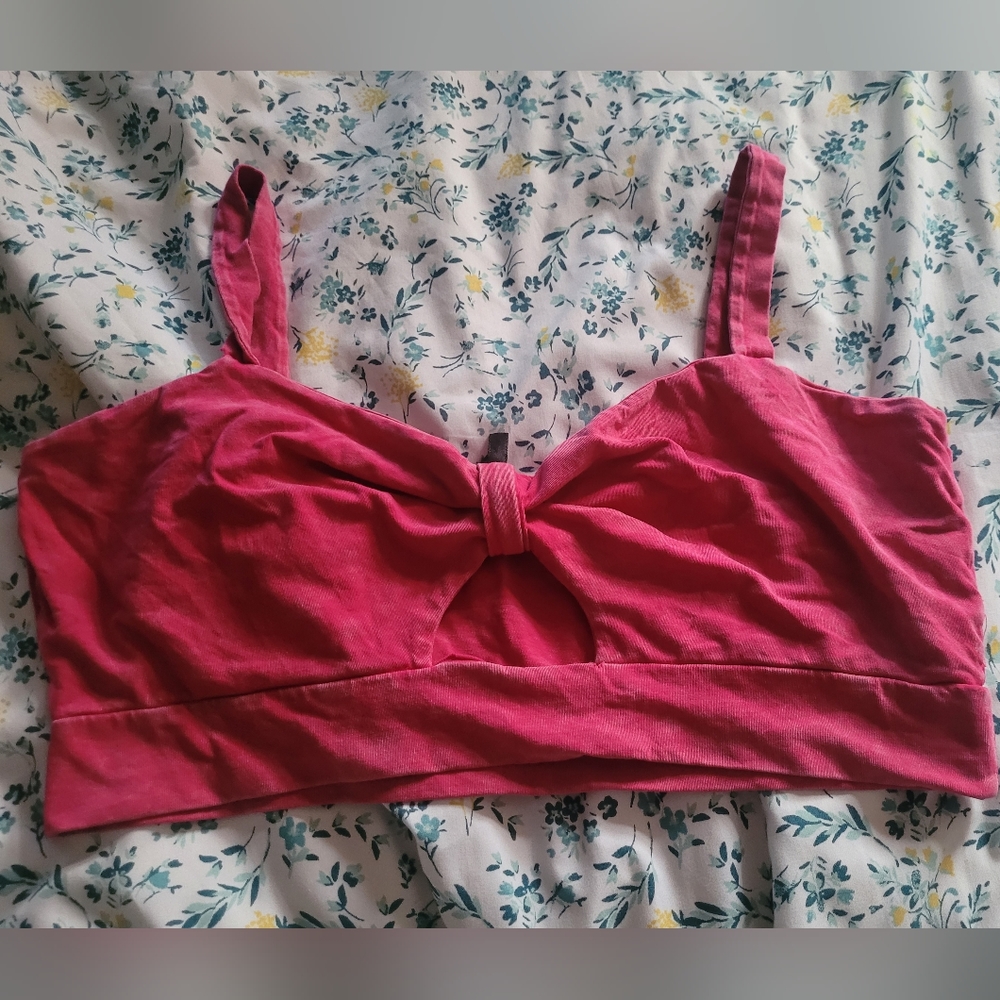 Acid wash bralet tops